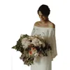 New A-Line Wedding Dresses Bride Lightly Drape Soft Satin Simple Shawl One-shoulder Wed Dress Vestido de novia Plus Size