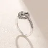 Nowy zakryte serce Ring Reail 925 Sterling Silver Love Heart Kobiet Dziewczyny Prezent Oryginalne pudełko na Pandora Pierścienie