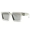 Солнцезащитные очки 2022 модельер негабаритные квадратные мужчины женщины винтажные щиты металлические солнцезащитные очки для мужчин UV4006963955
