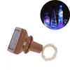 Cordas 6 PCS LED Colorido Starry Cork luzes solar mini cobre corda para garrafas de vinho com DIY / Decor / Partido / Casamento
