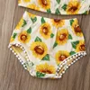 Conjuntos de ropa Conjunto de verano Marca Infant Born Baby Girl Ropa Girasol Tops Shorts Roupa De Menino OutfitRopa ConjuntosRopa