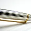 Luxury MSK163 Métal Stripe Ballpoint Pen Rollerball stylo Écriture de boulangerie à encre snoot