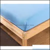 Bedspread Bedding Supplies Home Textiles Garden Frosted Solid Color Bed Sheet Brown Cushion Er Mattress Protector 1.8 M Non-Slip Polyester