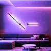Lâmpada de parede LED LED RGB Decoração de atmosfera leve para o quarto da sala de estar do solo de salas de estar de soldado de soldado linear linear