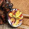 Pocket Watches Classic Anime Patroon Gedrukt kwarts Kijk Souvenir Collection Pendant Clock Gifts Student BoysPocket