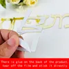 Personlig familjens namn Signage Hebrew Sign Israel Door Sign Stickers Acrylic Mirror Custom Wall Sticker Privat Home Decor 220510