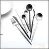 Flatware sets keuken eetbar huizen tuin 4 stks bestek roestvrijstalen mes mes vork lepel set sierware drop levering 2021 cvvni