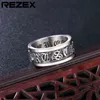 Men Vintage Band Rings Fashion Individuality Carving Motorcycle Titanium Stainless Steel Cross Trend Hip Hop Ring Jewelry Accessories 2022