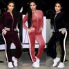 Kvinnors jumpsuits Women's Rompers Fashion Elastic Sexy Jumpsuit Women Two Pieces Autumn Long Sleeve Bodysuit Sim Velvet