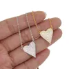 100% 925 Sterling Silver Micro Pave Clear CZ Heart Necklace Cubic Zirconia Mors daggåva för mamma Elegans Härliga smycken