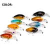 9 Colors Fish Hooks ABS Plastic Crankbait Fishing Lure 4.5cm/4g Artificial Print Hard Bait 10# 2 Hook Tackle K1623