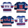 Nikivip Custom Movie 1980 Miracle on Ice Mark Pavelich #16 USA Jersey zszyta biały niebieski rozmiar S-4xl Dowolne nazwisko i numer najwyższej jakości koszulki