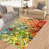 Carpets 2022 Tree And Brid Flannel Carpet For Living Room Pattern Print Indoor Area Rugs Home Floor Mat Sofa