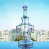 어두운 DAB 리그에 빛나는 Bong Hookahs Heady Glass Water Pipes Percolator Beaker Water Bongs와 14mm 조인트