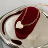 18K Gold Aço inoxidável de aço doce Designer de pingente de pingente de jóias para mulheres Colar de amor de gargantilha curta