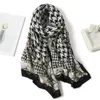 Luxe Crinkle katoenen sjaal voor vrouwen print Houndstooth herfst winter hijab sjaal wraps Bandana Headkerchief bufanda