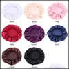 Beanie/Skl Caps Hats Hats Scarves Gloves Fashion Accessories 24Colors Muslim Wide Stretch Silk Satin Breathable Bandana Night Slee Turban