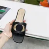 Designer Women Sandals Newest Low Heel Slippers Fashion Interlock Cutout Leather Slides Beach Summer Indoor Outdoor Sandal Classic Gglies ZCF1