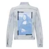 Giacca da offs Mona Lisa Mens Denim Giacca giacca da design Offs Jackets Fashi