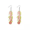 Feather Acrylic Blank earrings Sublimation plastic crafts handmade Fashion earring Blanks with hooks and jump rings