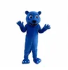 Costume de mascotte de panthère bleue, léopard de dessin animé, personnage de thème animé, Costume de fête de carnaval de noël, fête d'anniversaire