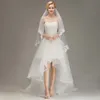 Wedding Bridal Veils 1.5M Lace Long Soft Tulle Face Veil Comb Ivory White Bride Appliques Veils CPA1437 sxm27