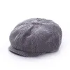 Шляпы кепсов винтажная детская шляпа для мальчиков Corduroy Sboy Cap Kids осень 220823