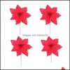 Decorative Flowers Wreaths Festive Party Supplies Home Garden 4Pcs Durable Christmas Flower Decorations Fake For Decor Drop Delivery 2021