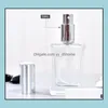 F￶rpackningsflaskor kontorsskola aff￤rer industriell 50 ml kvadrat per tom flaskan klar glas spray-dh2gr