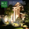 LED Landscape Spotlights Outdoor Lawn Lamps 5W 120V LED -landskapsbelysning med Plug 3000K Metal Ground Stake IP65 Vattentät för Yard Garden