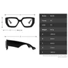 Solglasögon Design Glasögon Ram Överdimensionerad fyrkantig dator Transparent Dam Glasögon Kvinnlig Stora GlasögonSolglasögon