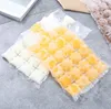 Sacos de cubo de gelo descartável de produtos grossistas, bandejas de molde de liberação fácil empilhável, fabricante de congelamento de auto-selo, pacote frio refrigerador para cocktail food wine sn3688