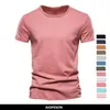 100% Baumwolle Männer T-shirt Lässig Weiche Fitness Sommer Dünne T-shirts Herren Hause Kleidung ONeck Kurzarm Soild T Shirt für männer 220704