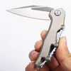 Складной нож Flipper M390 с атласным лезвием TC4 Ручка из титанового сплава Шариковый подшипник Fast Open EDC Карманные ножи