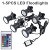 1PCS 5PCS Lights 36 LEDs Color Landscaping Spotlights Water Grass Light Remote Control 16 for rium Fish Tank Pool Y200917