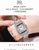 Wiilaa Women Watch 2022 Stainls Steel Sier Rhintone Watch for Women Women Clock Relogio Feminino Diamond