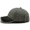 Brown Houndstooth Baseball Caps For Men Summer British Style Plaid Women Cap Brand Bone Trucker Hat Casquette Homme