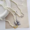 Western west Queen with the same wood star vivi pearl necklace European and American fashion INS1 :1 brass plated clavicle women