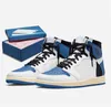 2022 Authentic Fragment 1 High OG SP Shoes Low Military Blue TS Sail Black Shy Pink Men Women Outdoor Sneakers With Box
