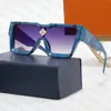 Gafas de sol de diseñador para gafas de moda de mujer rectángulo grande de cuadro completo diseño de letra hombre mujer 5 opción Louisely monedero Vuttonly Lvlies Viutonly Vittonly QCCP