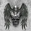 Chaînes Diable Satan Crâne En Acier Inoxydable Hommes Colliers Pendentifs Chaîne Gothique Punk Pour Petit Ami Mâle Bijoux Créativité Cadeau En GrosChains