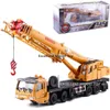 KDW Diecast Alloy Hoist& Crane Model Toy 97cm Long Boom Engineering Truck 155 Ornament Xmas Kid Birthday Boy Gift Collect 6250q