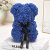 Valentijnsdag Gift 25cm Red Rose Teddy Bear Rose Flower Artificial Decoration Christmas Gifts Women Valentines Gift286O3943701