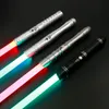 SaberFeast Sales Lightsaber Dueling RGB Juguetes Laser Saber Combat Blade Metal Handle Volume Adjusting Cosplay Toy Kids Gift 220817