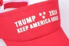 Trump 2024 Hats تبقي أمريكا Great Sun Visor Caps مع النجوم القابلة للتعديل Hat GWB14407