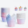 Gradiënt Cupcake Liners Cake Bakken Cups Vetvrije Document Muffin Wrappers Dessert Houder voor Party Wedding Rre13567