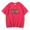 Moda Yaz Hayvanat Bahçesi Baskılı Kısa Kollu T-Shirt
