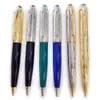 GiftPen 5A Luxury Classic Green Blue Lacker Barlel Barlel Barlel Pen Quality Silver Golden Clip Writing Smooth Office School Station218G