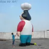 Restaurante ou gigante do festival de comida Chef inflável de desenhos animados para propaganda e decoração