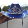 Berets Western Cowboy Cowgirl Hat With Crown Wide Brim Party Accessory FeatherBerets